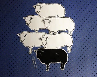 6 Sheep Bumper Sticker Combo