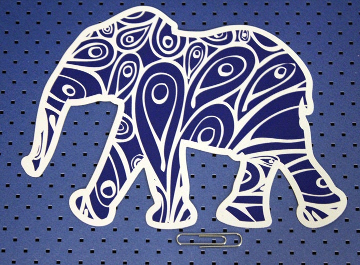 Elephant Bumper Sticker Etsy