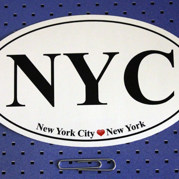 New York City (NYC) Oval Bumper Sticker