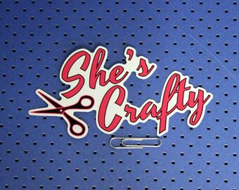 She's Crafty Bumper Sticker