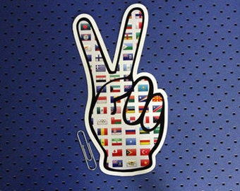 World Peace hand sign Bumper Sticker