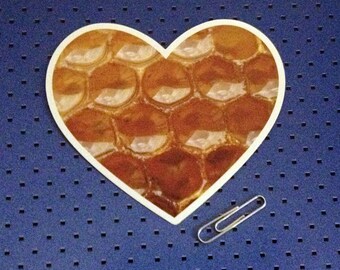 I Love Bees Bumper Sticker - Beehive Heart