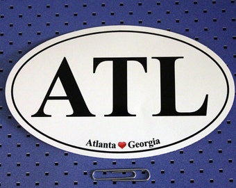 Atlanta, Georgia (ATL) Oval Bumper Sticker