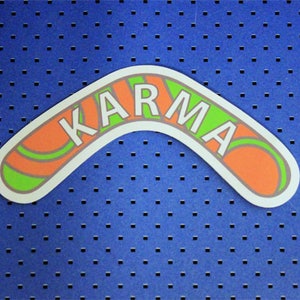 Karma Boomerang Bumper Sticker