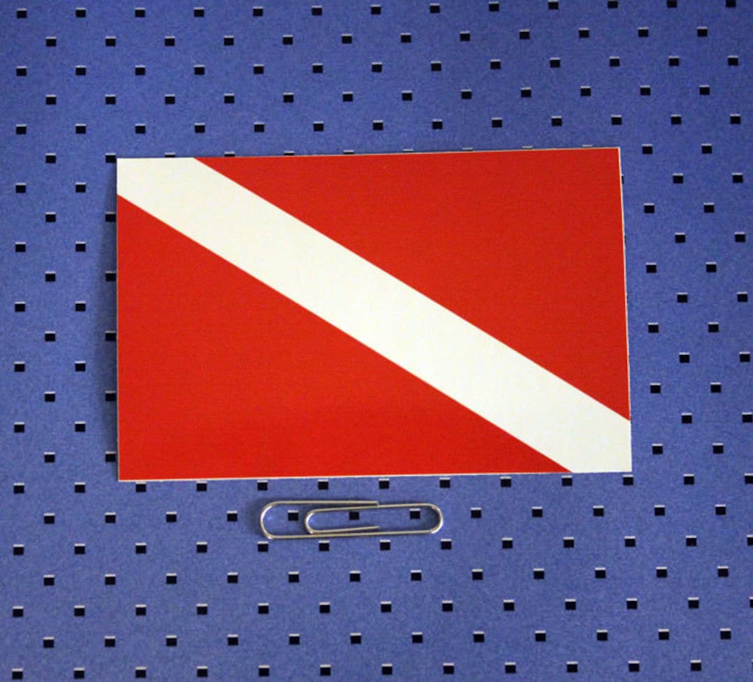 Dive Flag Bumper Sticker Etsy