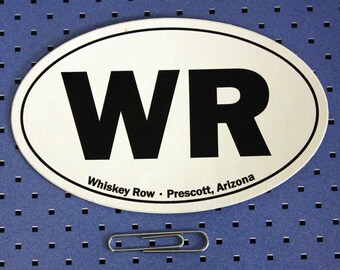 Whiskey Row - Prescott, Arizona Oval Bumper Sticker