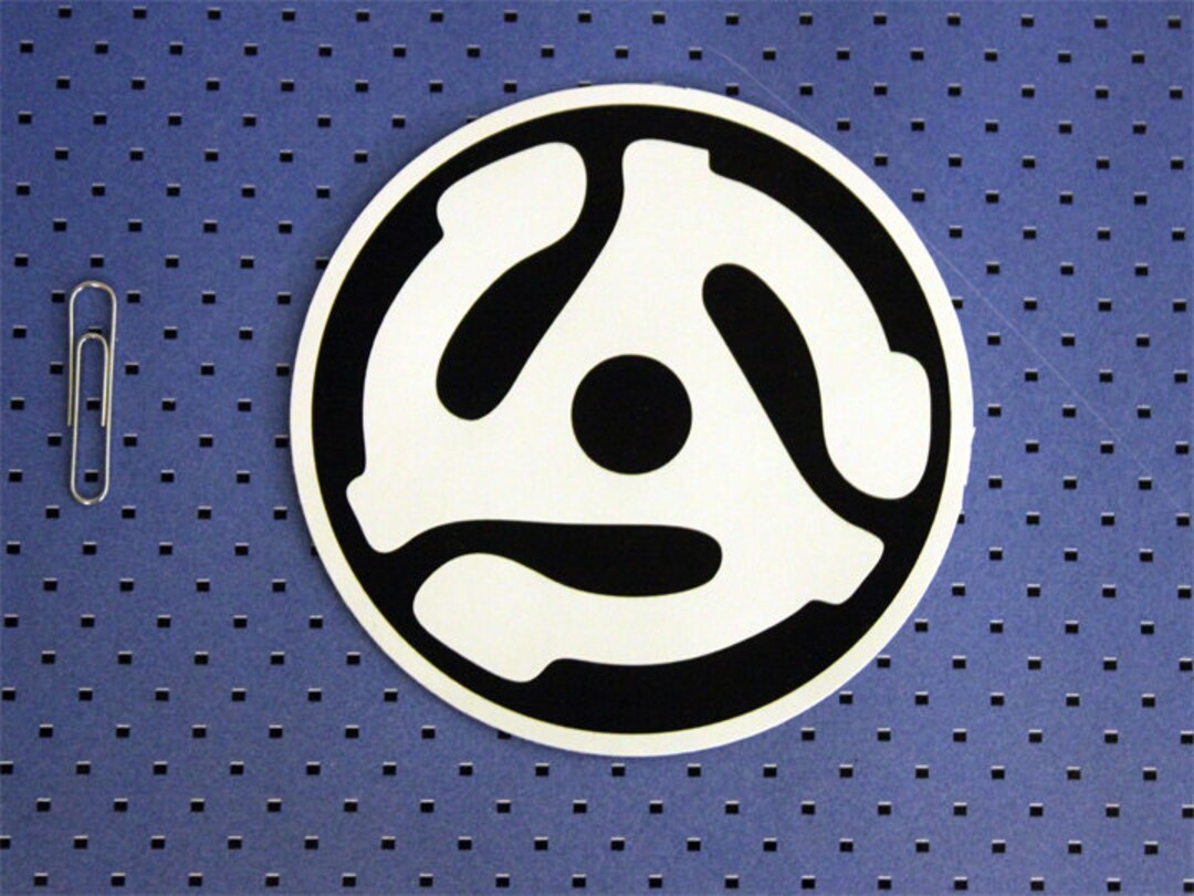 45 RPM Record Adapter Bumper Sticker - Etsy