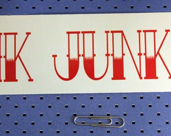 Ink Junkie Tattoo Bumper Sticker -Red