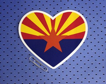 Arizona Heart Flag Sticker