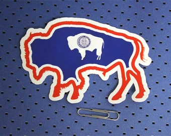 Wyoming Bison State Flag Bumper Sticker