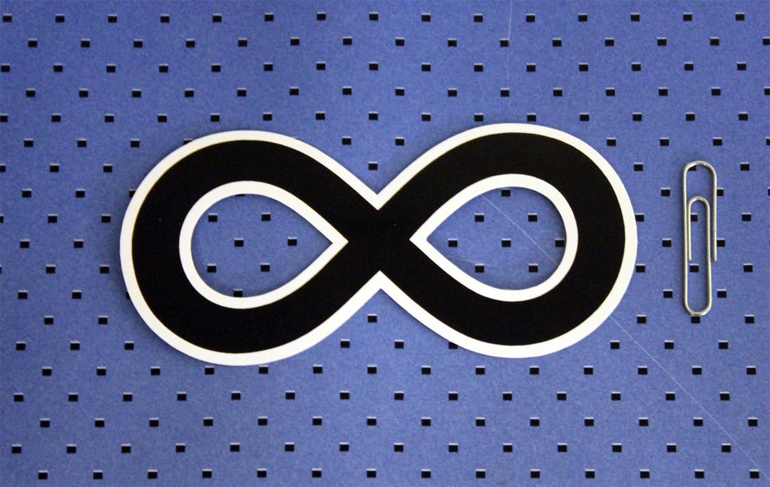 Infinity Symbol Black Bumper Sticker - Etsy