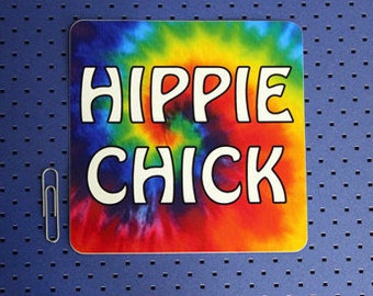 Pegatina para el parachoques hippie Chick