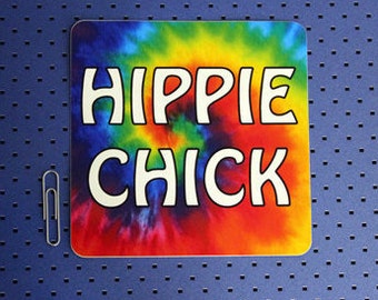 Hippie Chick Bumper Sticker