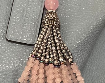 Love Me Tender: Rose Quartz Gemstone Beaded Tassel