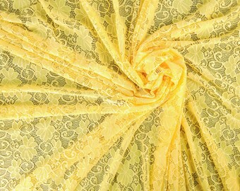 yellow lace fabric