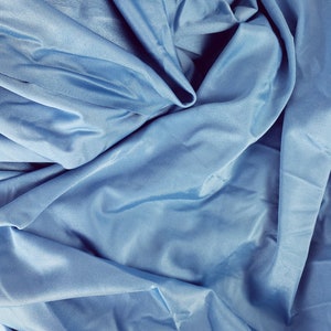 60&quot; Wide 2 Way Stretch Heavyweight Sky Blue Tricot Spandex Fabric By the Yard - Free Shipping