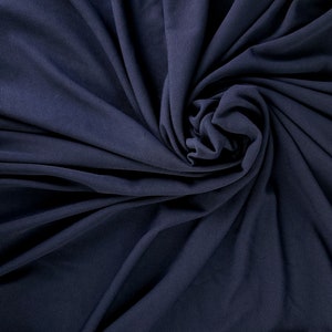 60&quot; Wide 4 Way Stretch Ribbed Knit  Blue poly jersey Fabric Sold By the Yard