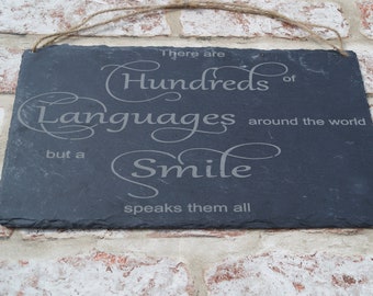 Slate quote sign, motivational quote, slate sign, garden sign,