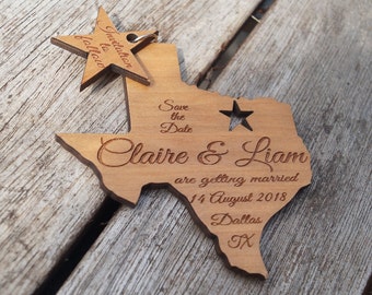 wooden save the date magnet, wedding cards, wedding invitation, state save the dates, save the date magnet,  save the date, texas,