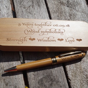 Personalised Wooden pen case and pen, wooden pen case, wooden pen, personalised pen, personalised pen box,folding pen case lg bamboo pen&case