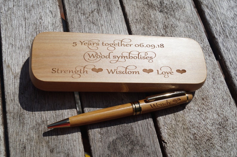 Personalised Wooden pen case and pen, wooden pen case, wooden pen, personalised pen, personalised pen box,folding pen case lg bamboo pen&case