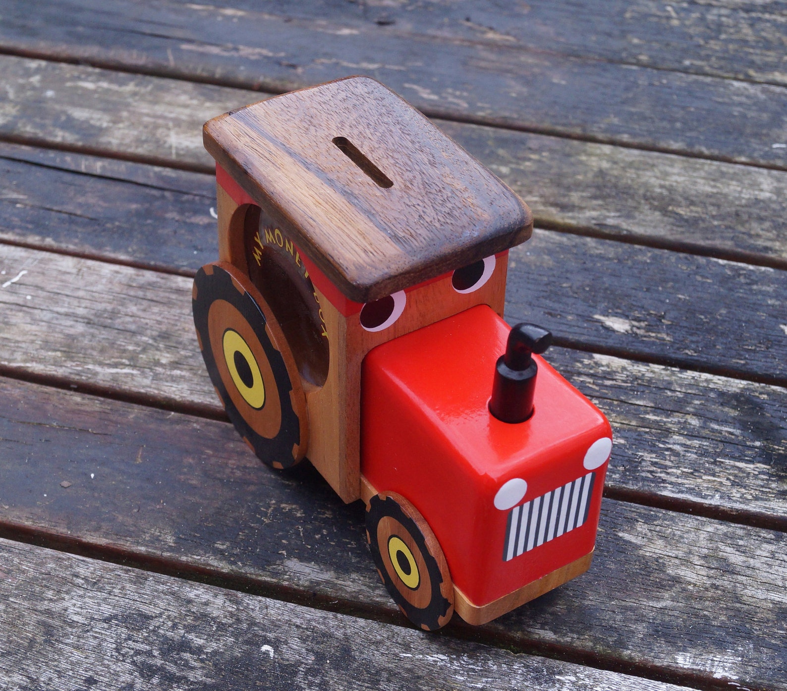 Wooden moneybox Childrens wooden money box personalised Etsy