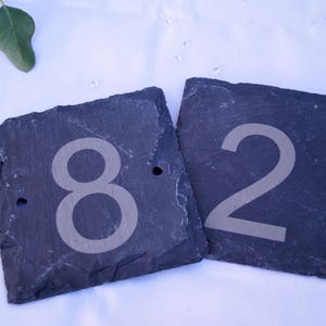 Slate house numbers, house number, personalised slate sign, house sign, stable sign, horse stable sign image 2