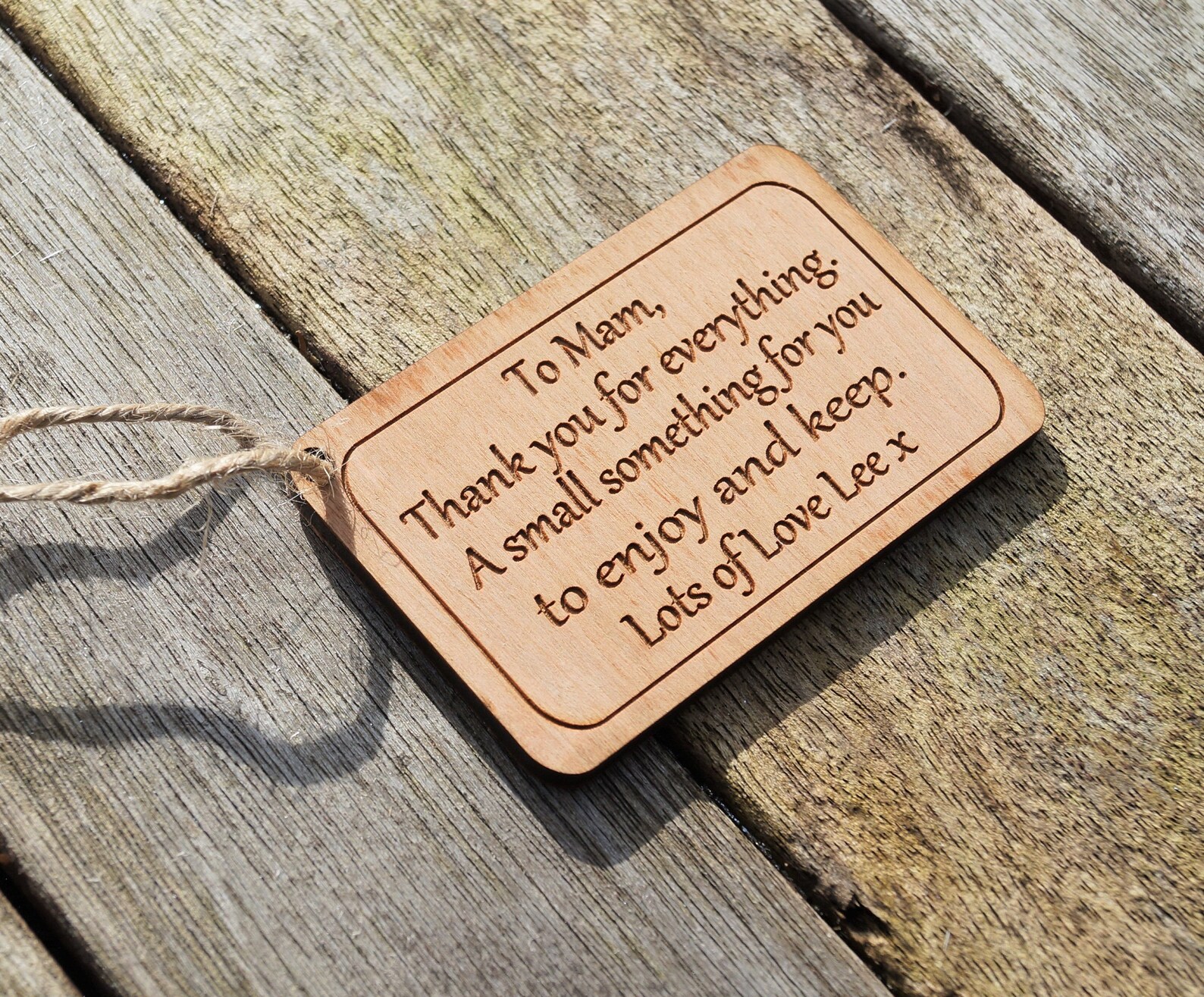 Personalised Wooden Gift Tag Personalised Gift Tag Wooden Etsy UK
