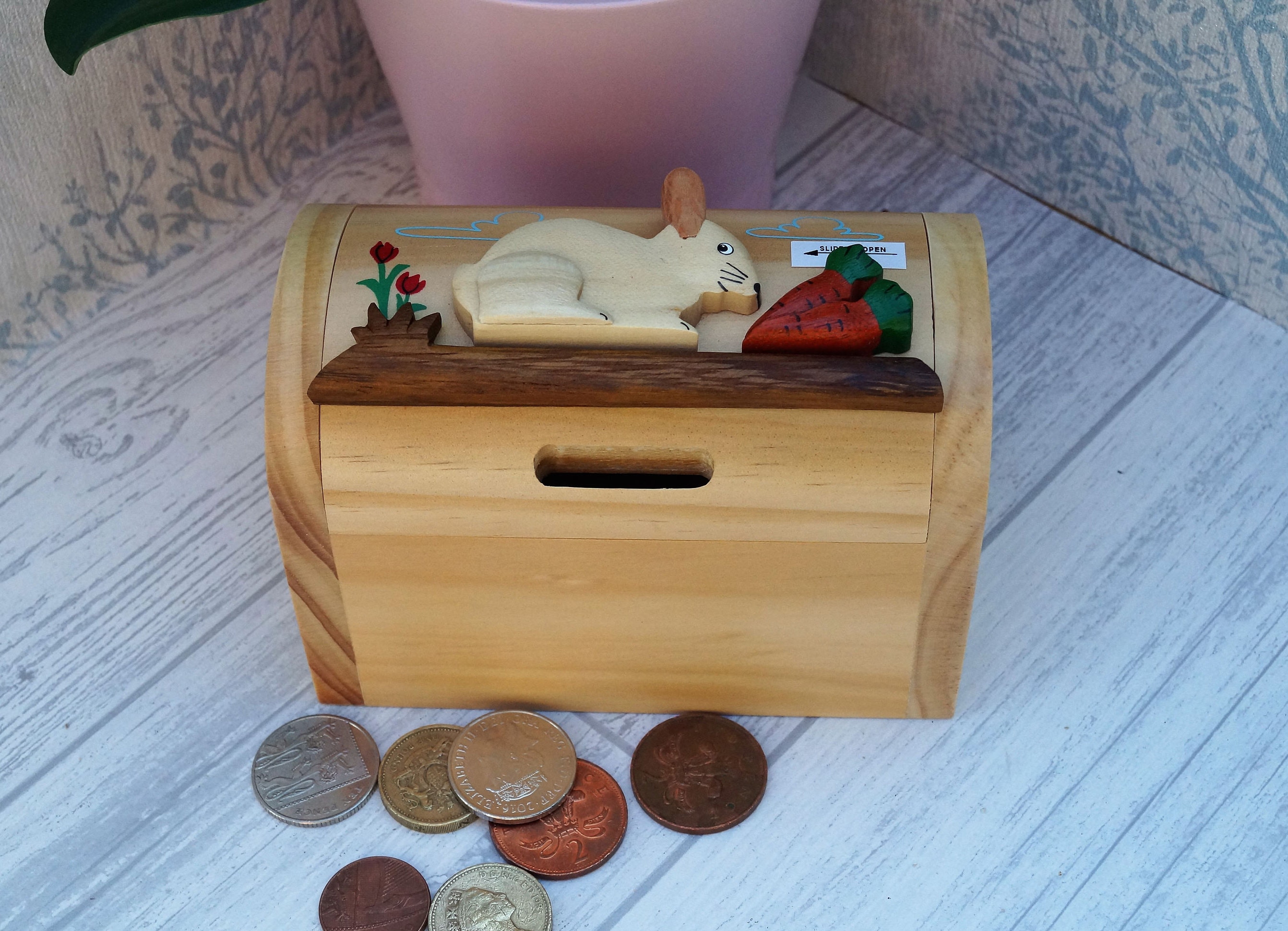 Childrens Wooden Money Box Personalised Money Box Animal Etsy UK