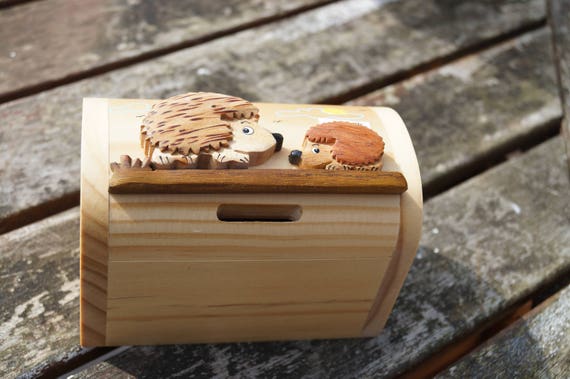 childrens wooden money box