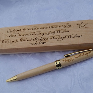 Personalised Wooden pen case and pen, wooden pen case, wooden pen, personalised pen, personalised pen box,folding pen case sm maple case