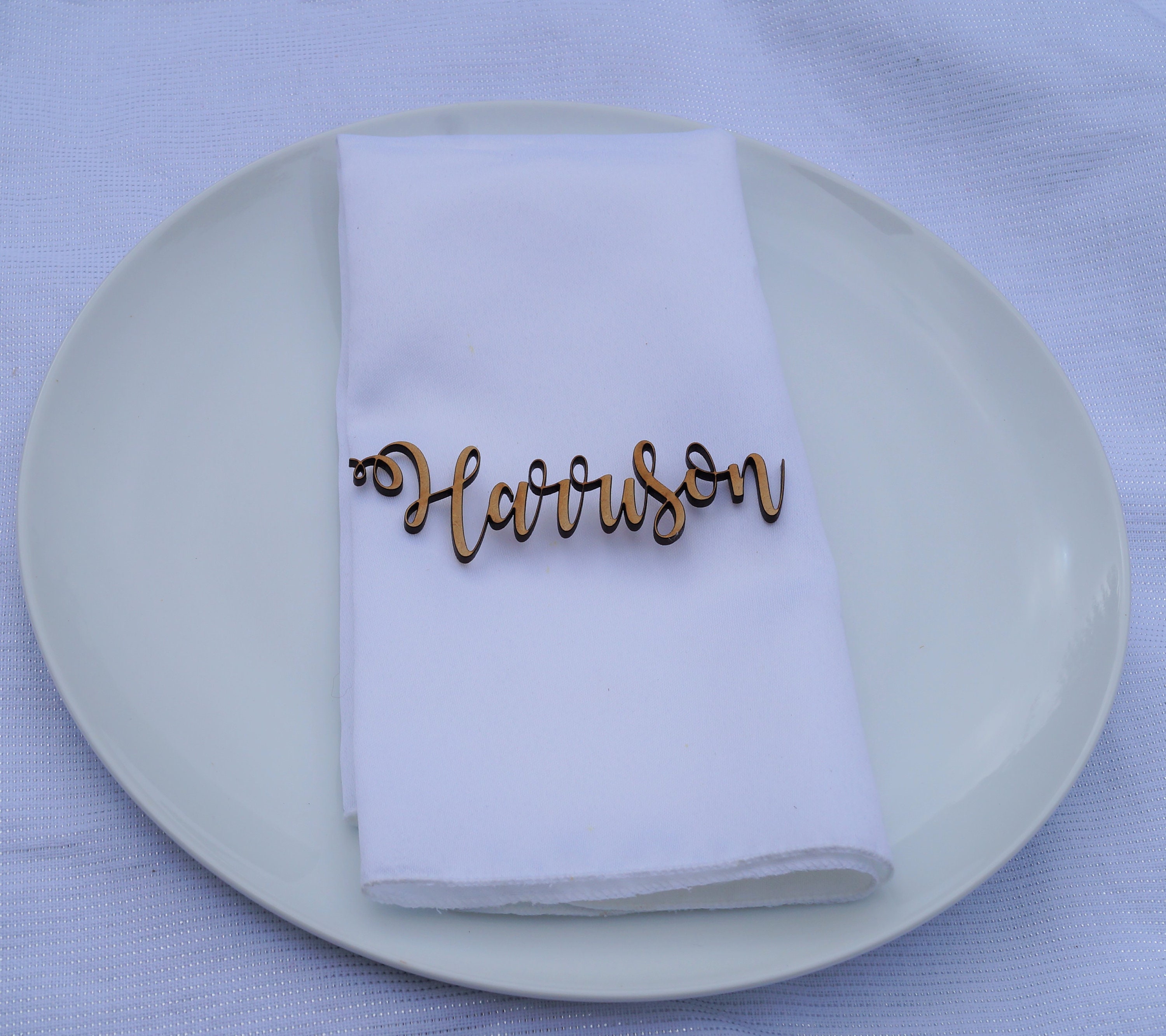 Wooden name place setting wooden wedding place name wedding Etsy