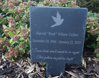 personalised dove memorial plaque, grave stone, grave marker, memorial gift, in loving memory,