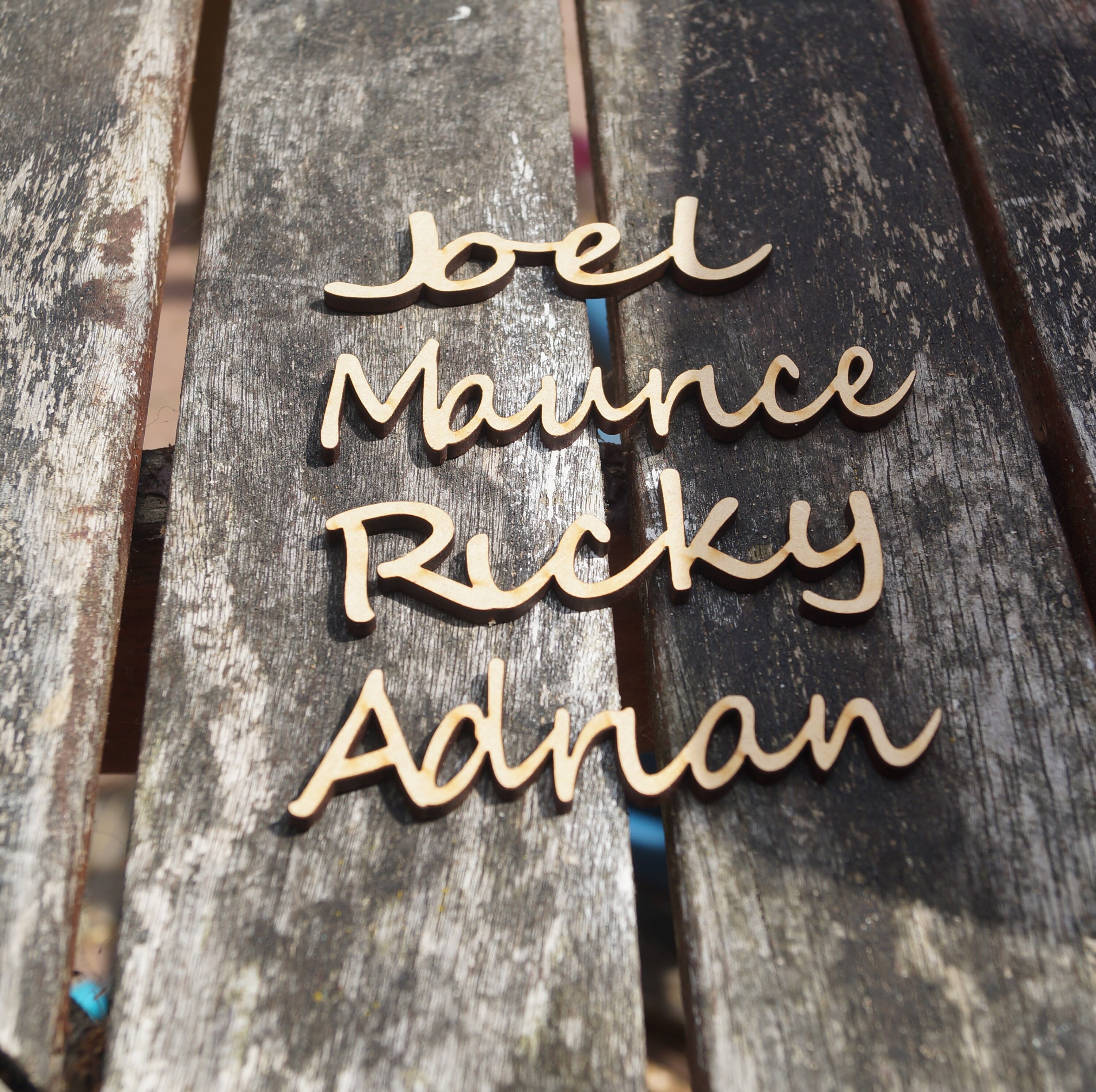 Wooden Name Place Setting Wooden Wedding Place Name Wedding Etsy UK
