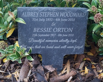 personalised memorial plaque, grave stone, grave marker, memorial gift, in loving memory, Remembrance