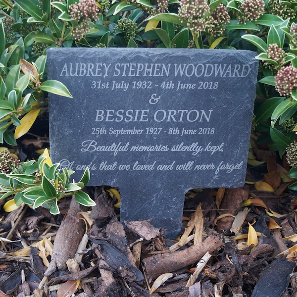 personalised memorial plaque, grave stone, grave marker, memorial gift, in loving memory, Remembrance