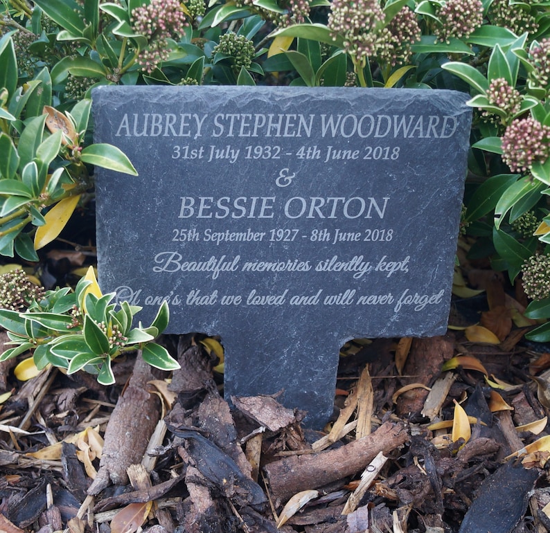 personalised memorial plaque, grave stone, grave marker, memorial gift, in loving memory, image 7