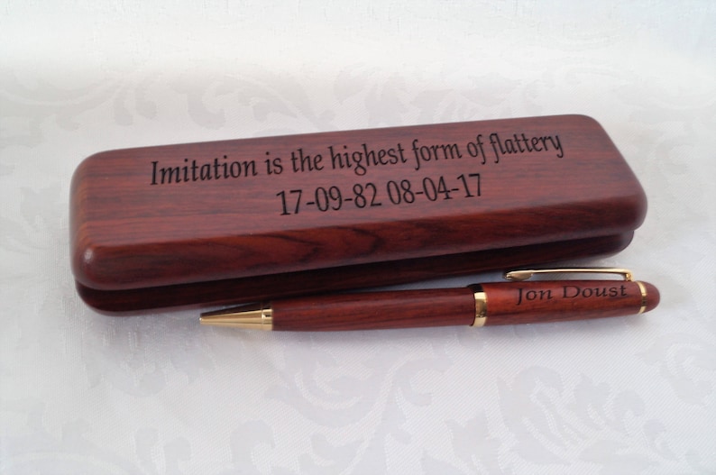 Personalised Wooden pen case and pen, wooden pen case, wooden pen, personalised pen, personalised pen box,folding pen case lg rosewood case