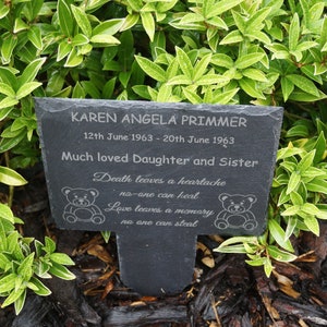 personalised memorial plaque, grave stone, grave marker, memorial gift, in loving memory, imagem 8