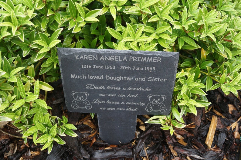 personalised memorial plaque, grave stone, grave marker, memorial gift, in loving memory, image 8