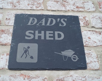 dads shed sign, Mans shed sign, slate shed, beer cave, dad's plaque, grandads shed sign, grandmas shed sign, mums shed sign