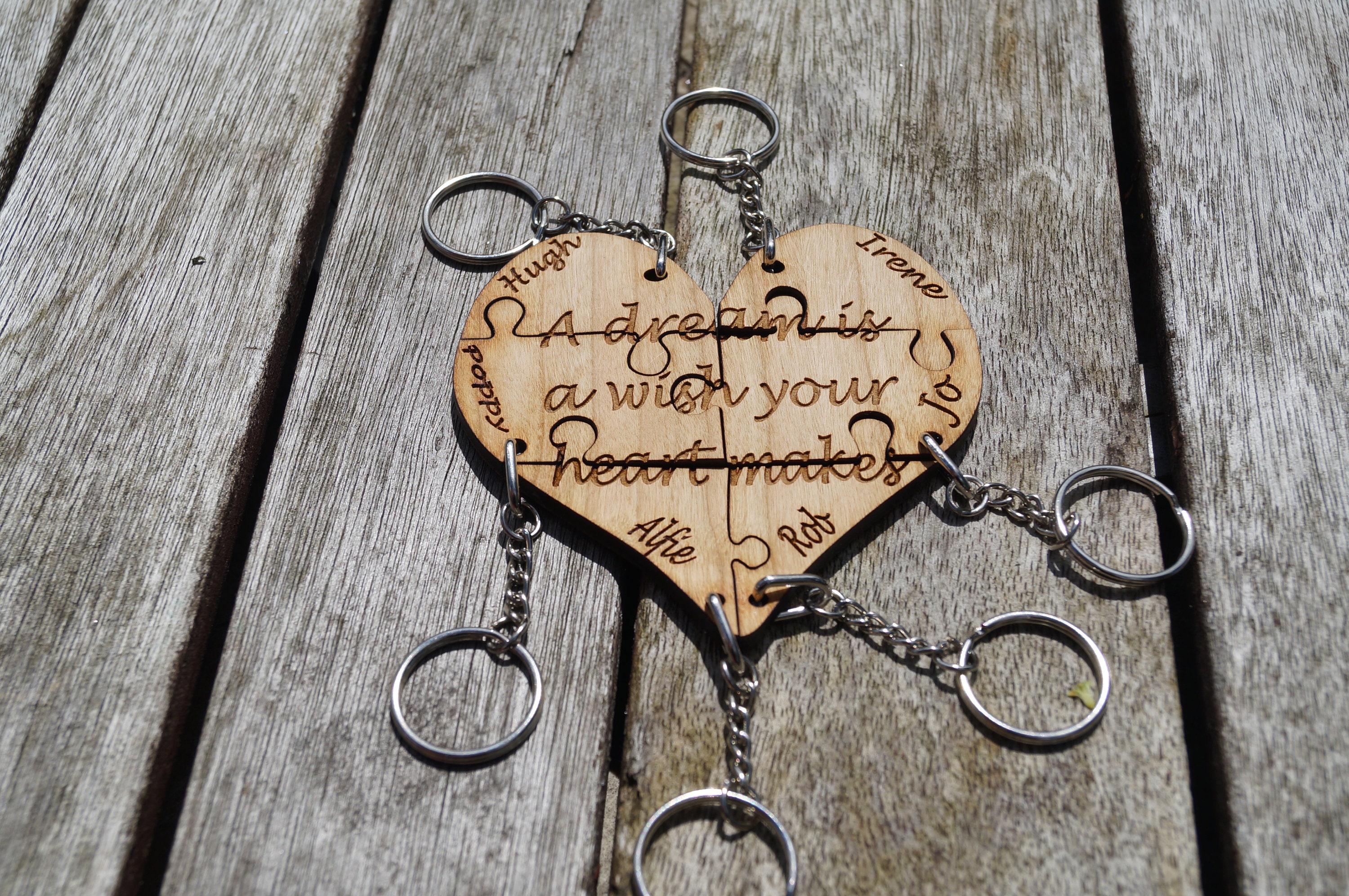 Family Jigsaw Keyring Personalised Keyring Family Wedding Keyring Bridal Party Gift Wedding Favours Family Keyring Etsy