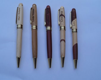 Personalised Wooden pen, wooden pen, personalised pen, engraved pen, wood pen, ball point pen,