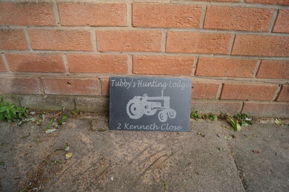 personalised slate house sign tractor sign farm sign slate house plaque personalised slate house sign tractor sign farm sign slate house plaque
