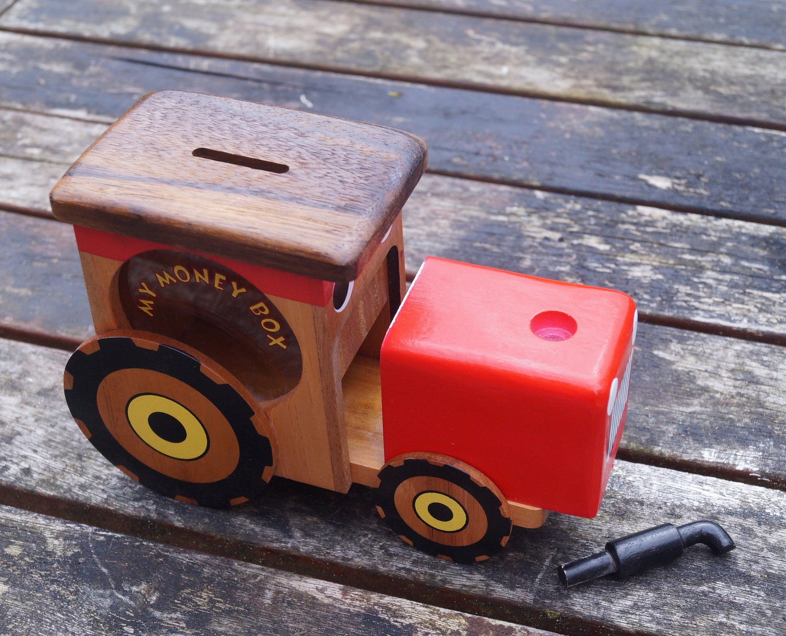 Wooden moneybox Childrens wooden money box personalised Etsy