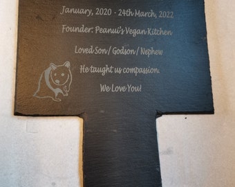 personalised  memorial plaque, grave stone, grave marker, memorial gift, in loving memory, hamster image