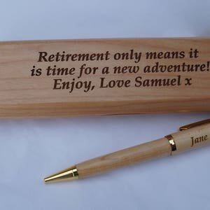 Personalised Wooden pen case and pen, wooden pen case, wooden pen, personalised pen, personalised pen box,folding pen case image 3
