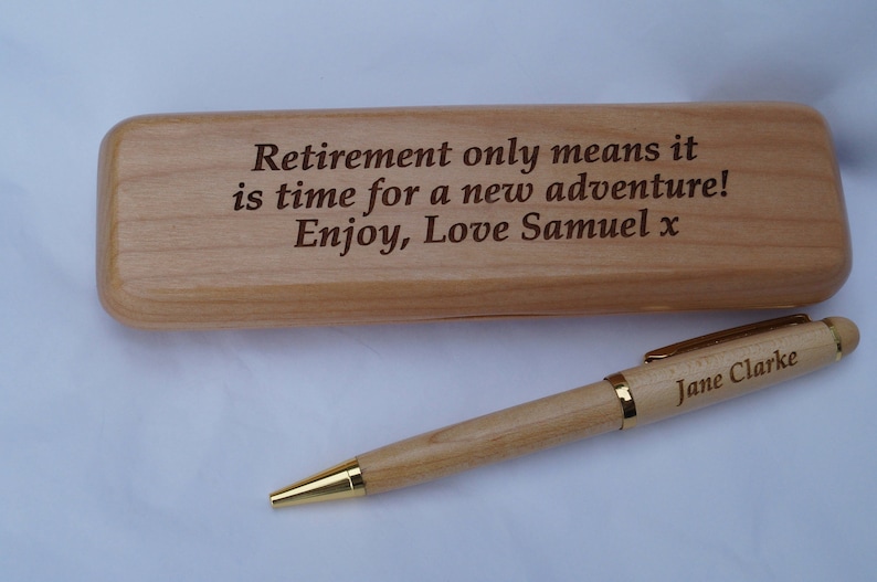 Personalised Wooden pen case and pen, wooden pen case, wooden pen, personalised pen, personalised pen box,folding pen case image 3