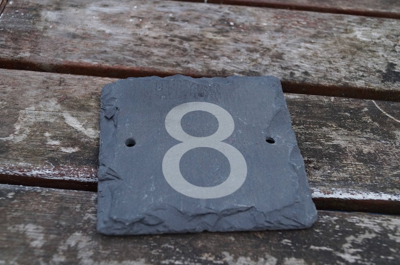 Slate house numbers, house number, personalised slate sign, house sign, stable sign, horse stable sign image 1