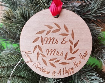 Personalised christmas decoration, christmas bauble, christmas tree decoration, personalized bauble, family decoration, name decoration